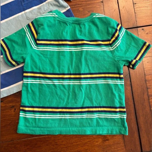 Hanna Andersson 2pc Striped Blue and Green Kids T-Shirts Sz 3T - Picture 4 of 6